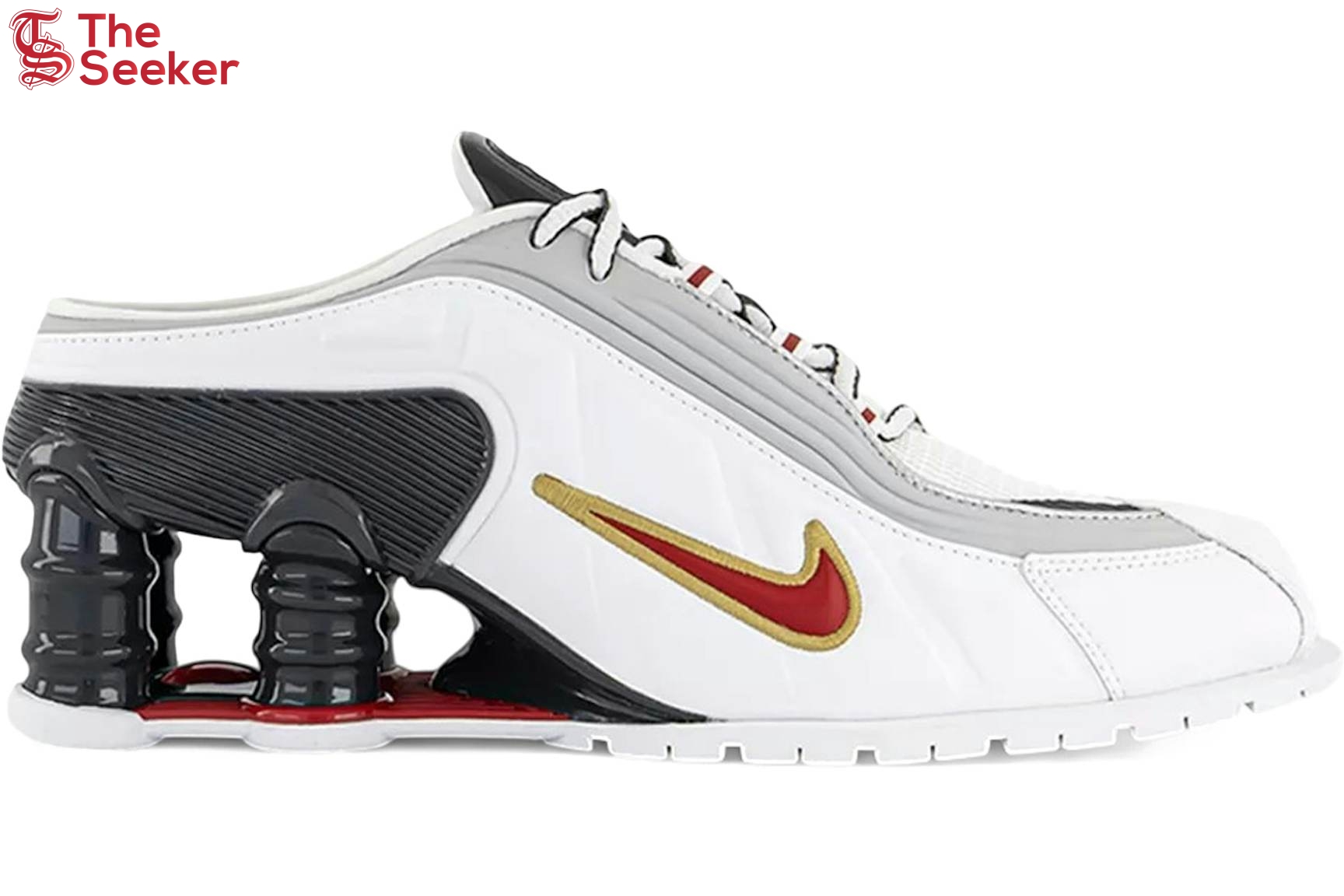 Nike-Shox-MR4-Mule-Martine-Rose-Metallic-Platinum-Varsity-Red-(Women's)-IM5420-100