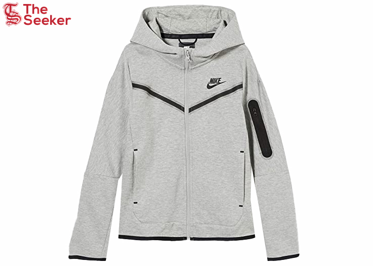 Nike Sportswear Kids' Tech Fleece Full-Zip Hoodie Dark Grey Heather/Black