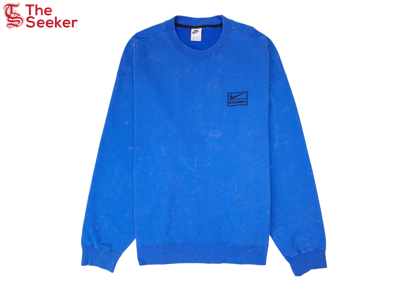 Nike x Stussy Acid Wash Crew Fleece (Asia Sizing) Blue