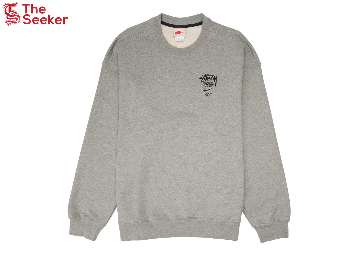 Nike x Stussy International Crewneck Sweatshirt (Asia Sizing) Heather Grey