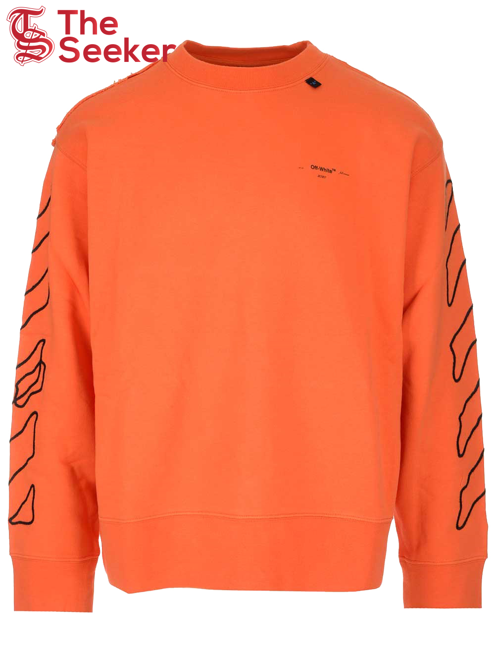 OFF-WHITE Abstract Arrows Embroidered Sweatshirt Orange/Black