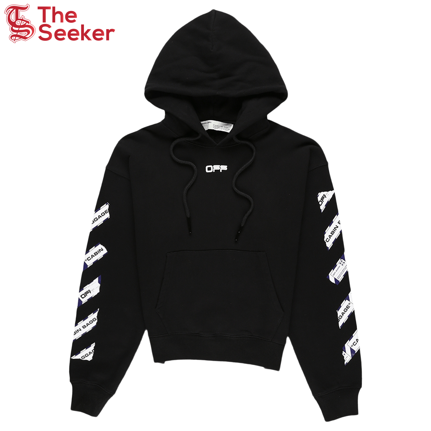 OFF-WHITE Airport Tape Arrows Diag Over Hoodie Black/Multicolor