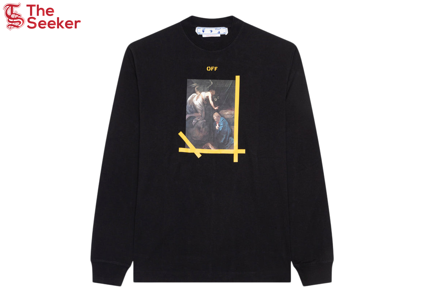 OFF-WHITE Arrow Caravaggio Ann Skate L/S Tee Black/Yellow