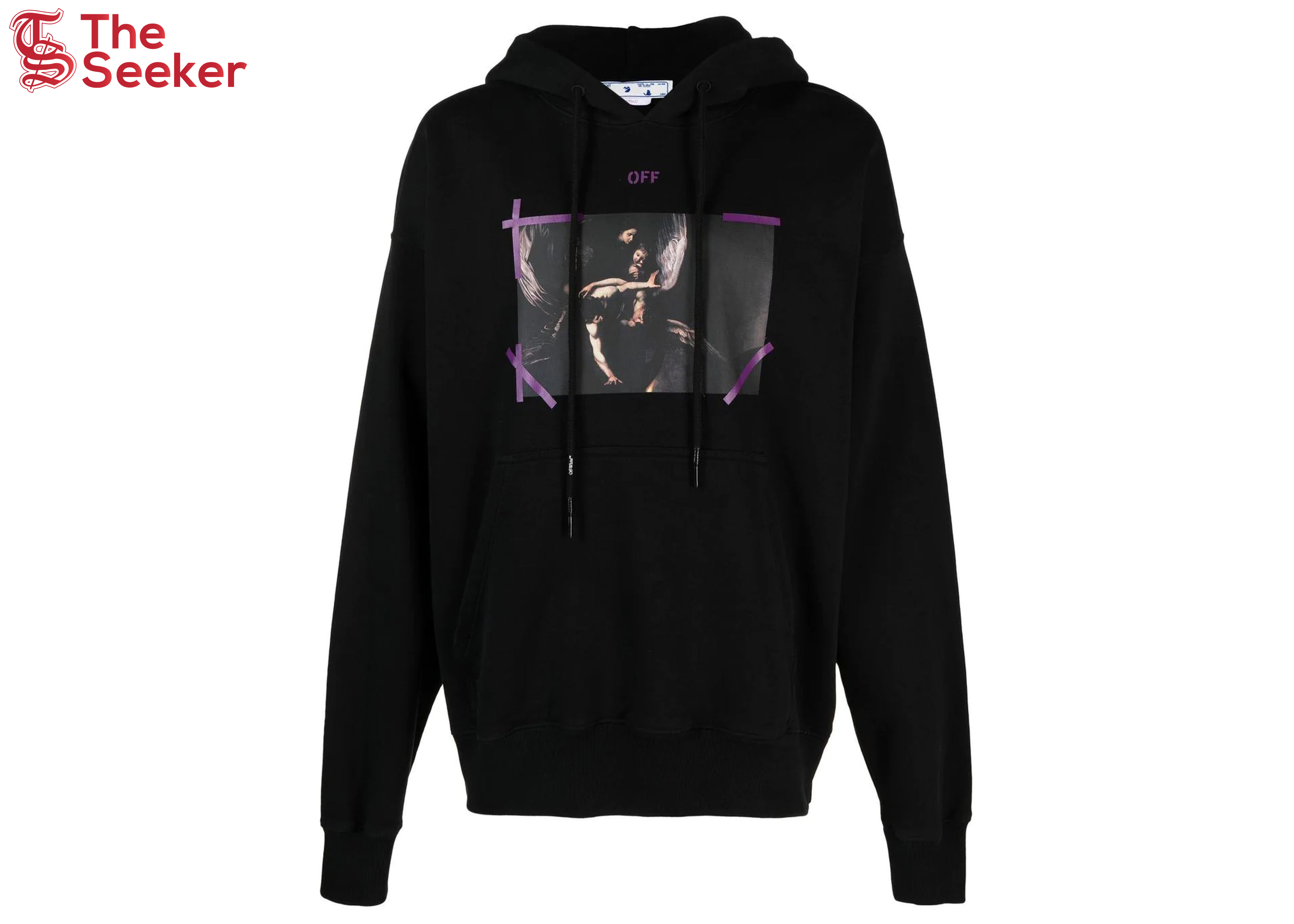 OFF-WHITE Arrow Caravaggio Mercy Skate Hoodie Black/Purple