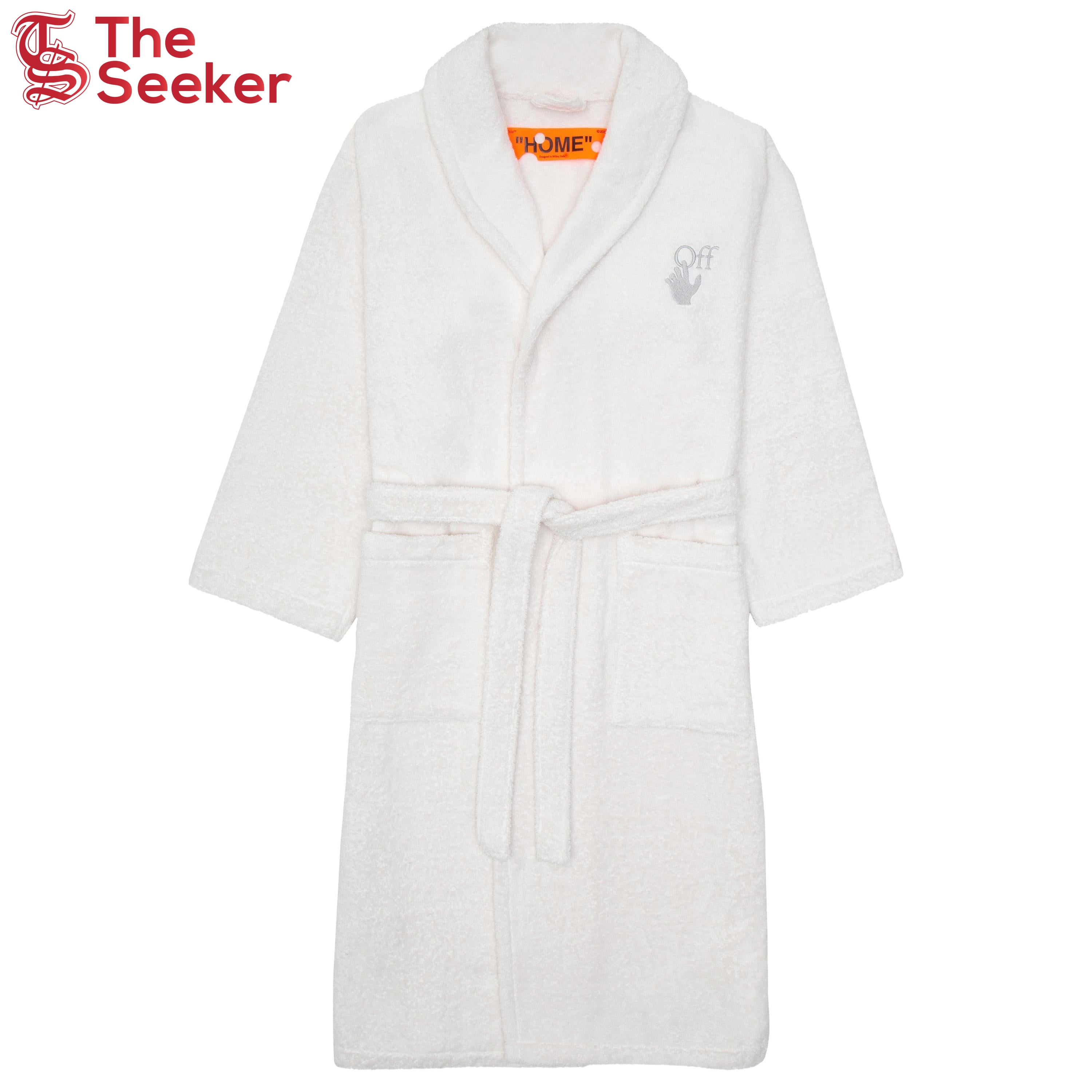 OFF-WHITE Arrow Leaves Bathrobe White