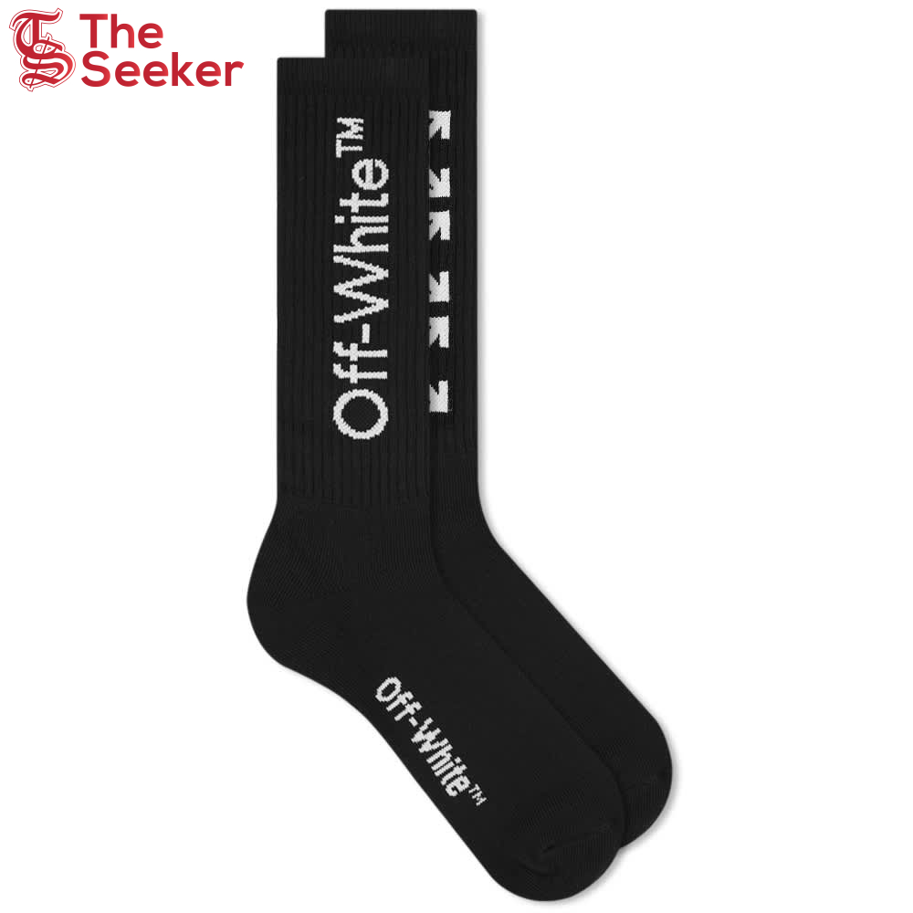 OFF-WHITE Arrows Mid Length Socks Black/White