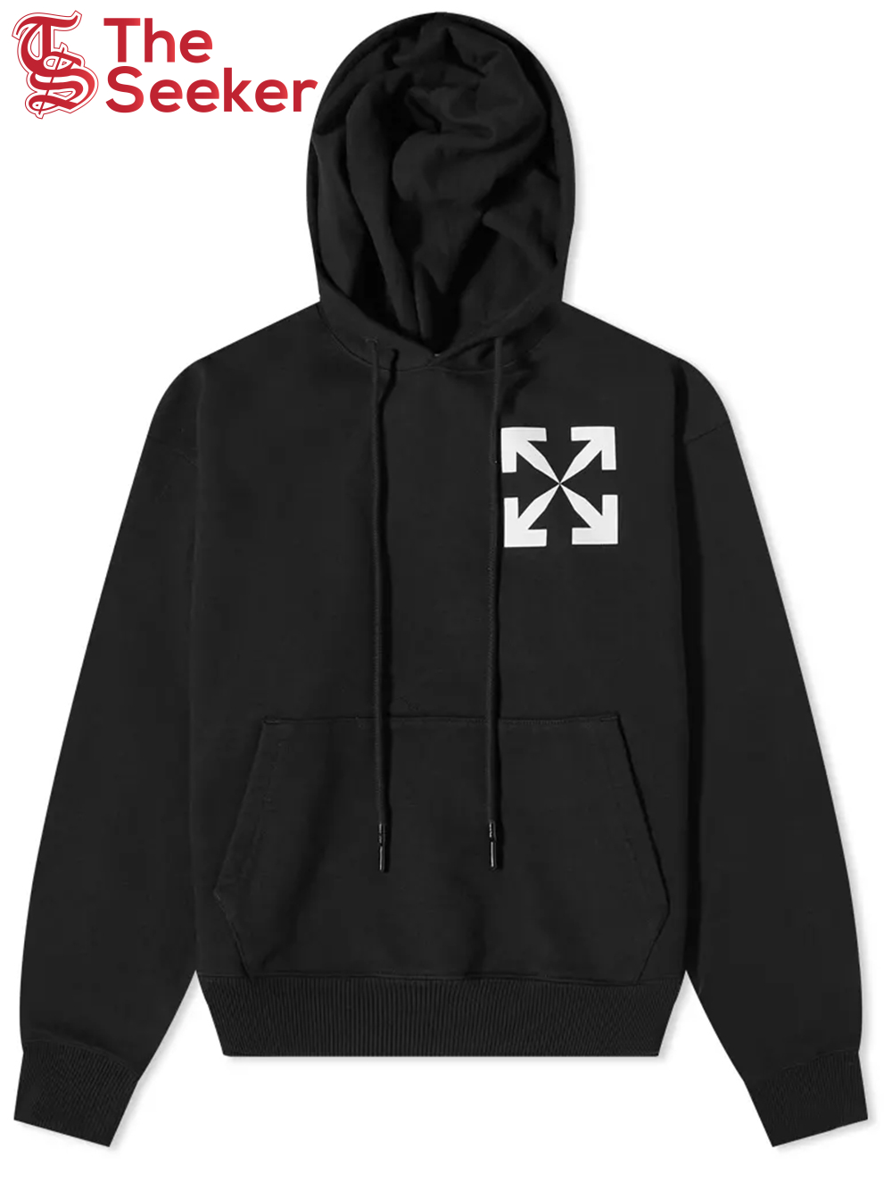 OFF-WHITE Arrows Print Hoodie Black/White