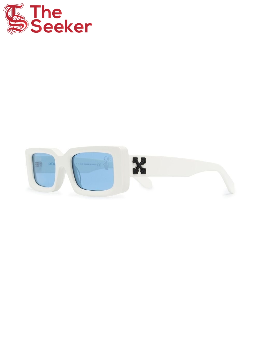 OFF-WHITE Arthur Square Frame Sunglasses White/Black/Blue (OWRI023R21PLA0010100)