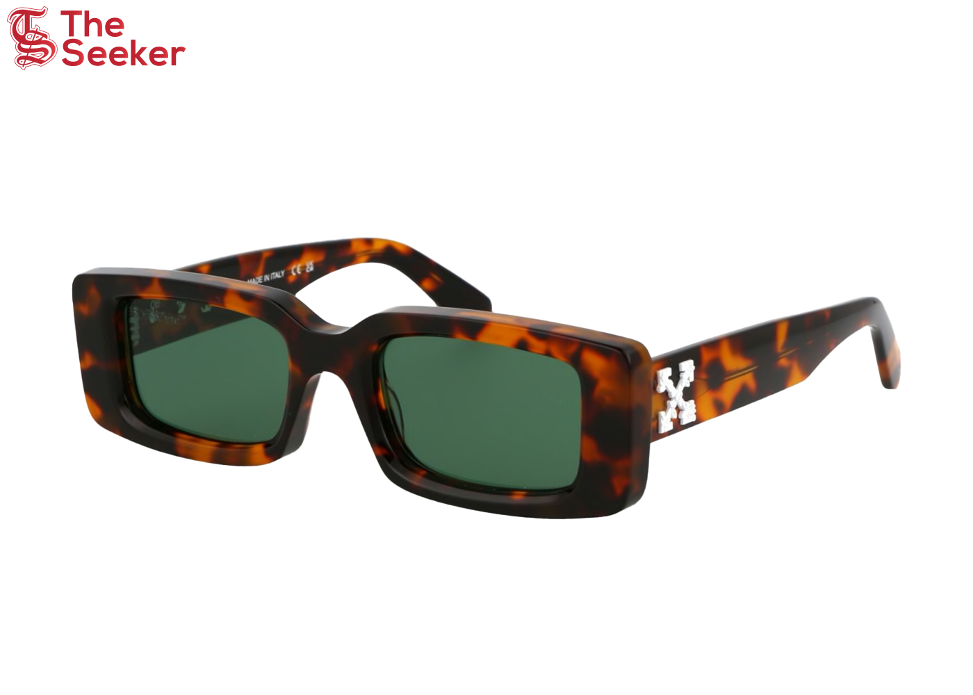 OFF-WHITE Arthur Tortoiseshell-Design Square Frame Sunglasses Havana Brown
