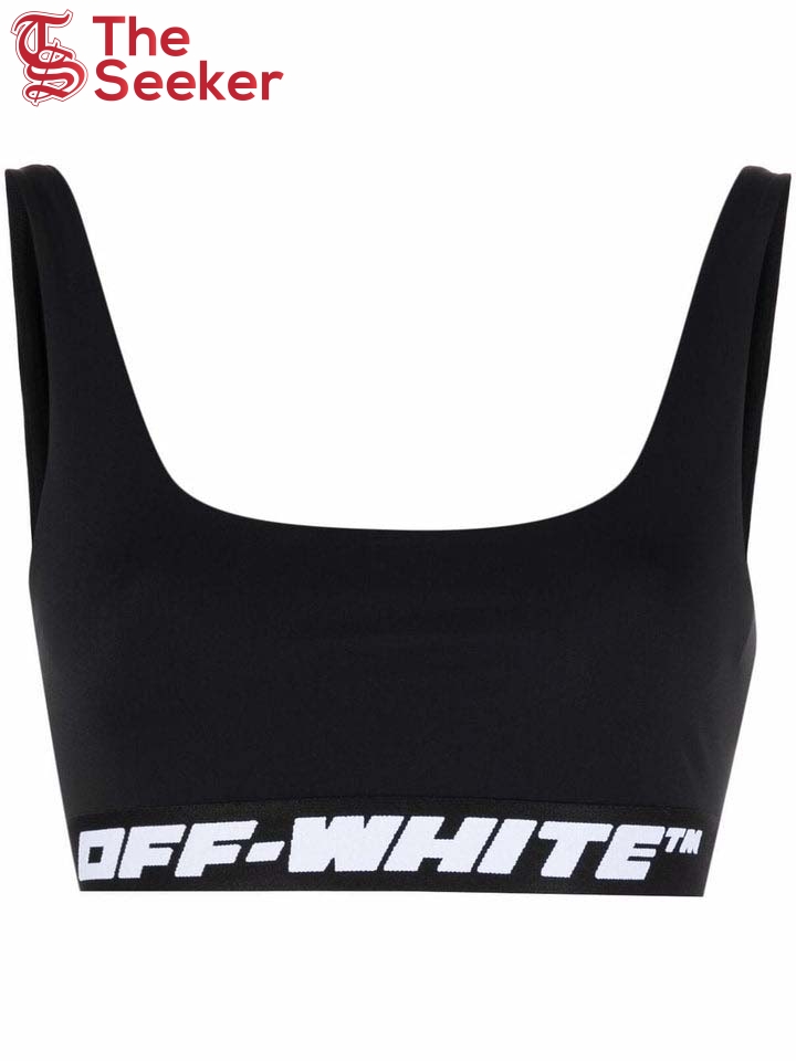 OFF-WHITE Athl Logo Band Bra Black