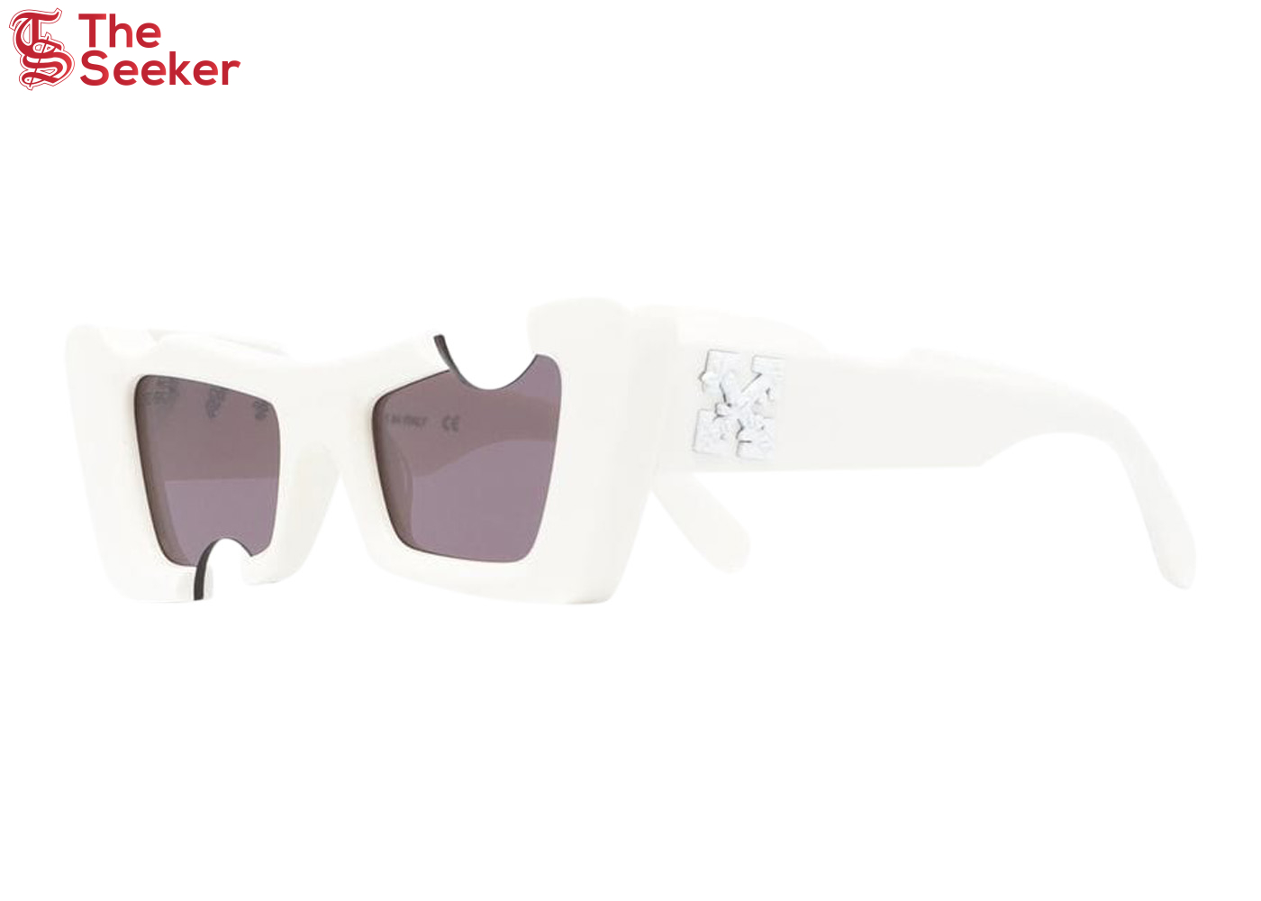 OFF-WHITE Cannes Cut-Out Cat-Eye Sunglasses White/Grey (OERI021S22PLA0010107)