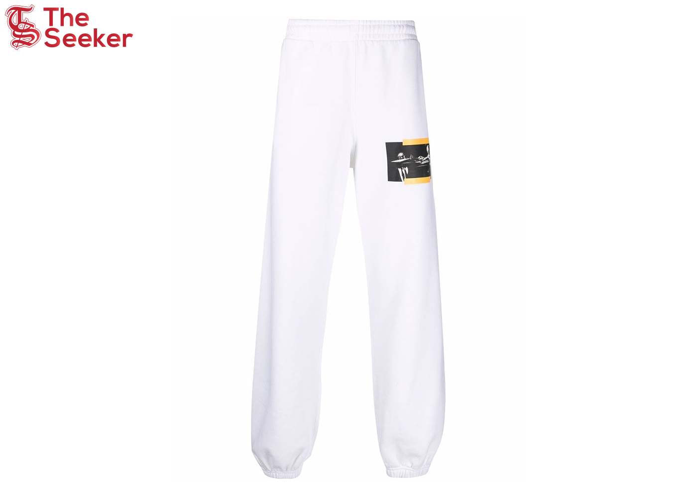 OFF-WHITE Caravaggio Painting St Jerome Writing Slim Sweatpants White/Black/Yellow