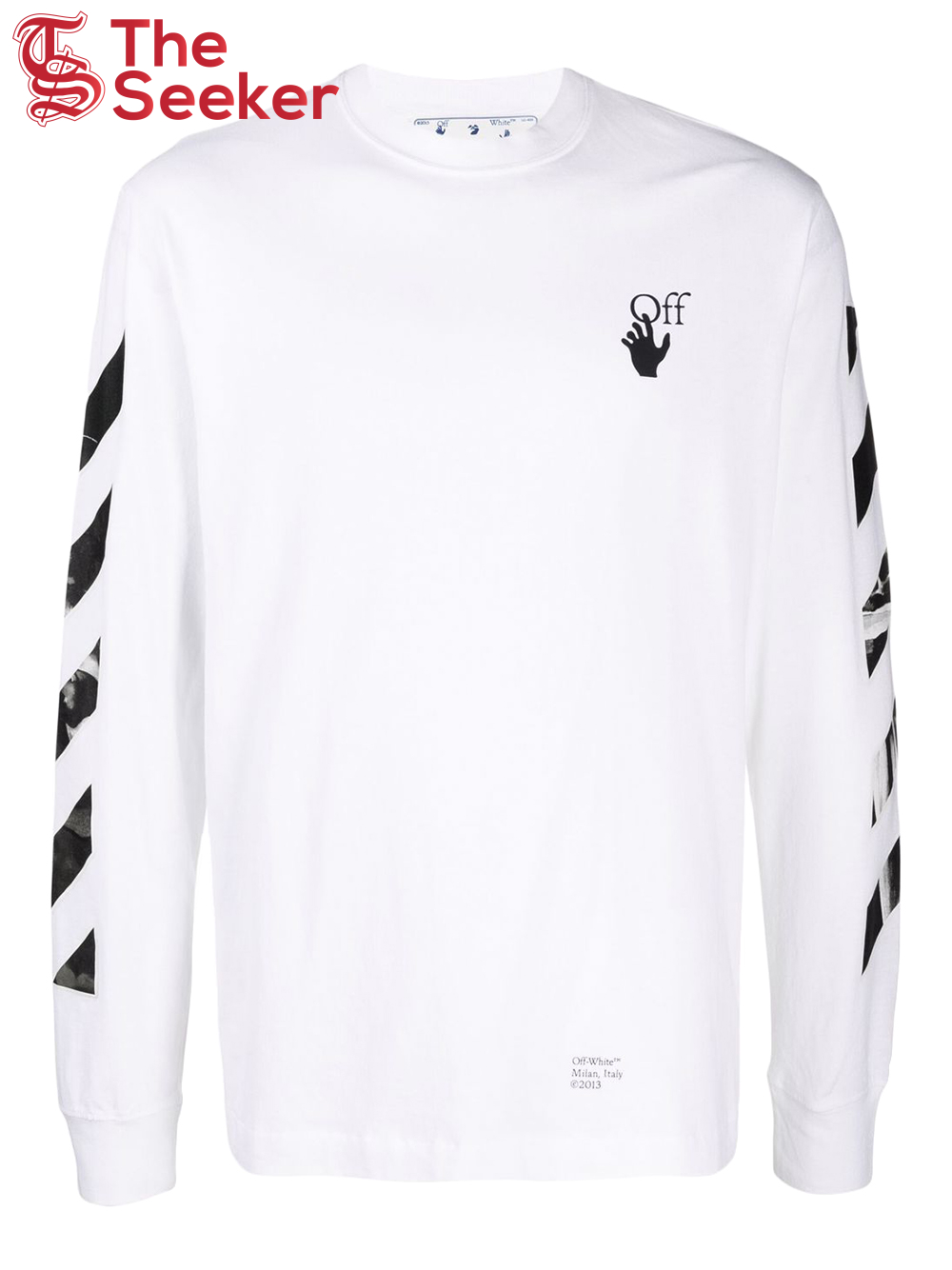 OFF-WHITE Caravaggio Saint Jerome Writing Arrows Long-sleeve T-Shirt White/Black