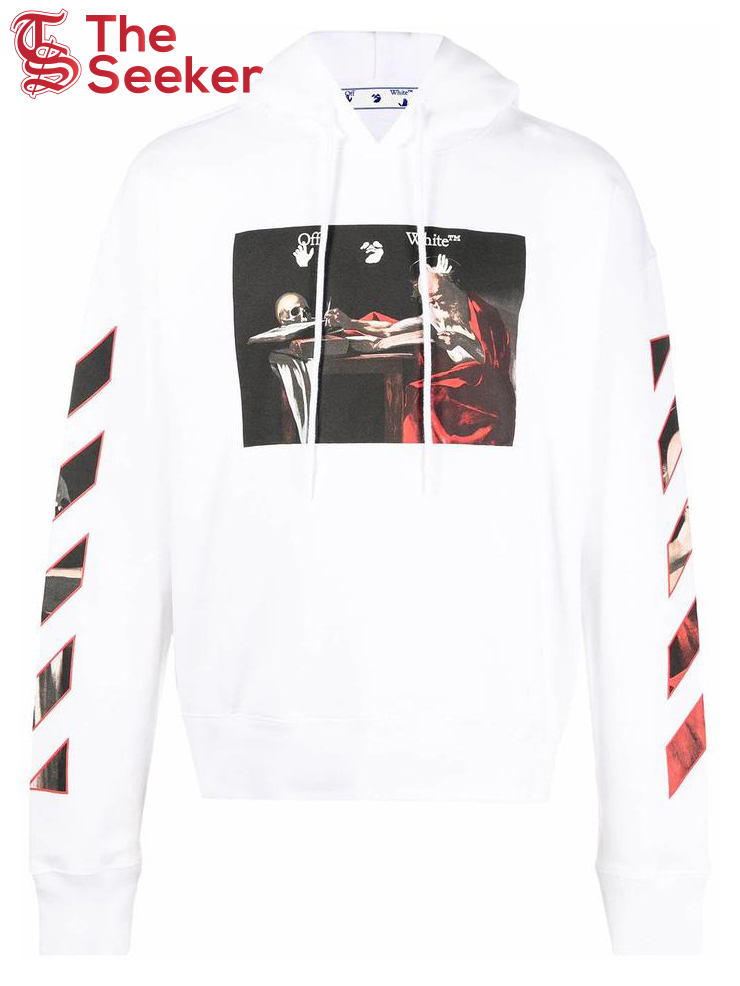 OFF-WHITE Caravaggio Saint Jerome Writing Hoodie White