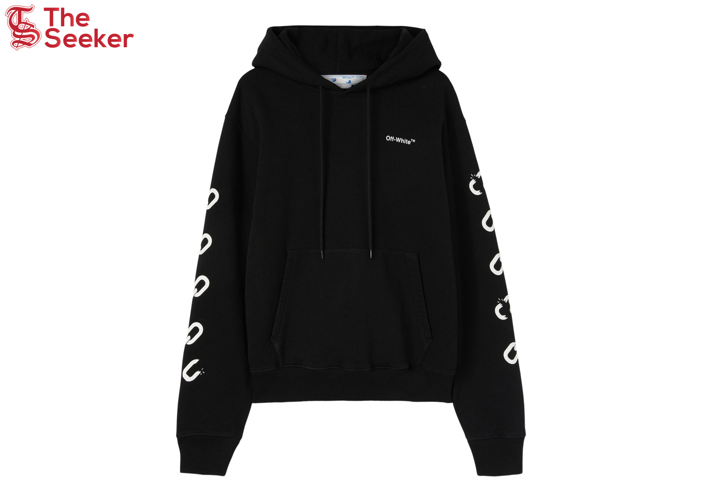 OFF-WHITE Chain Arrow Slim Hoodie Black/White