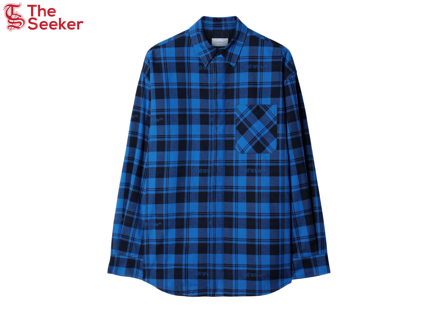 OFF-WHITE Checked Flannel Shirt Royal Blue/Black