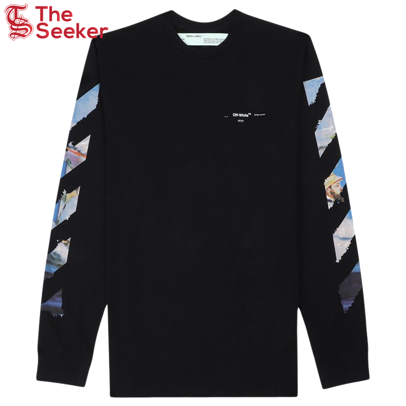 OFF-WHITE Diag Arrows L/S T-Shirt Black/Multicolor