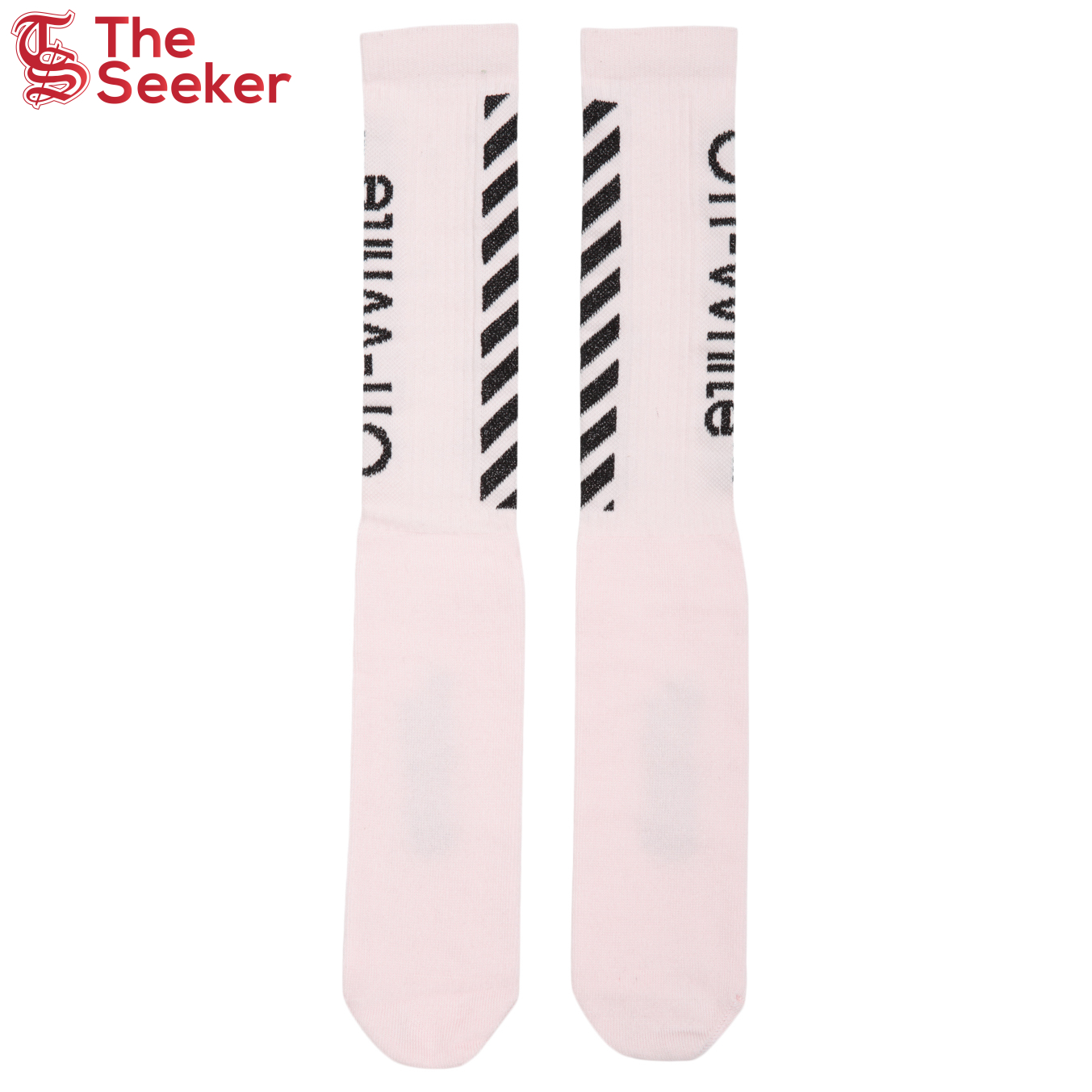 OFF-WHITE Diag Socks (SS19) Light Pink/Black