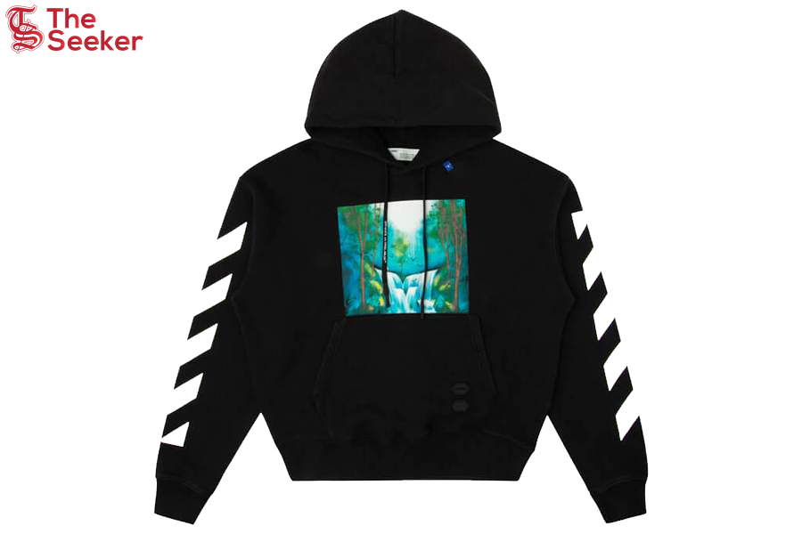 OFF-WHITE Diag Waterfall Hoodie Black/Multicolor