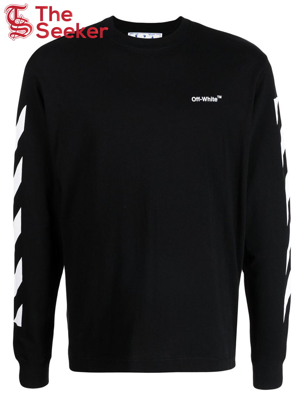 OFF-WHITE Diagonal Helvetica Long Sleeve T-Shirt Black/White