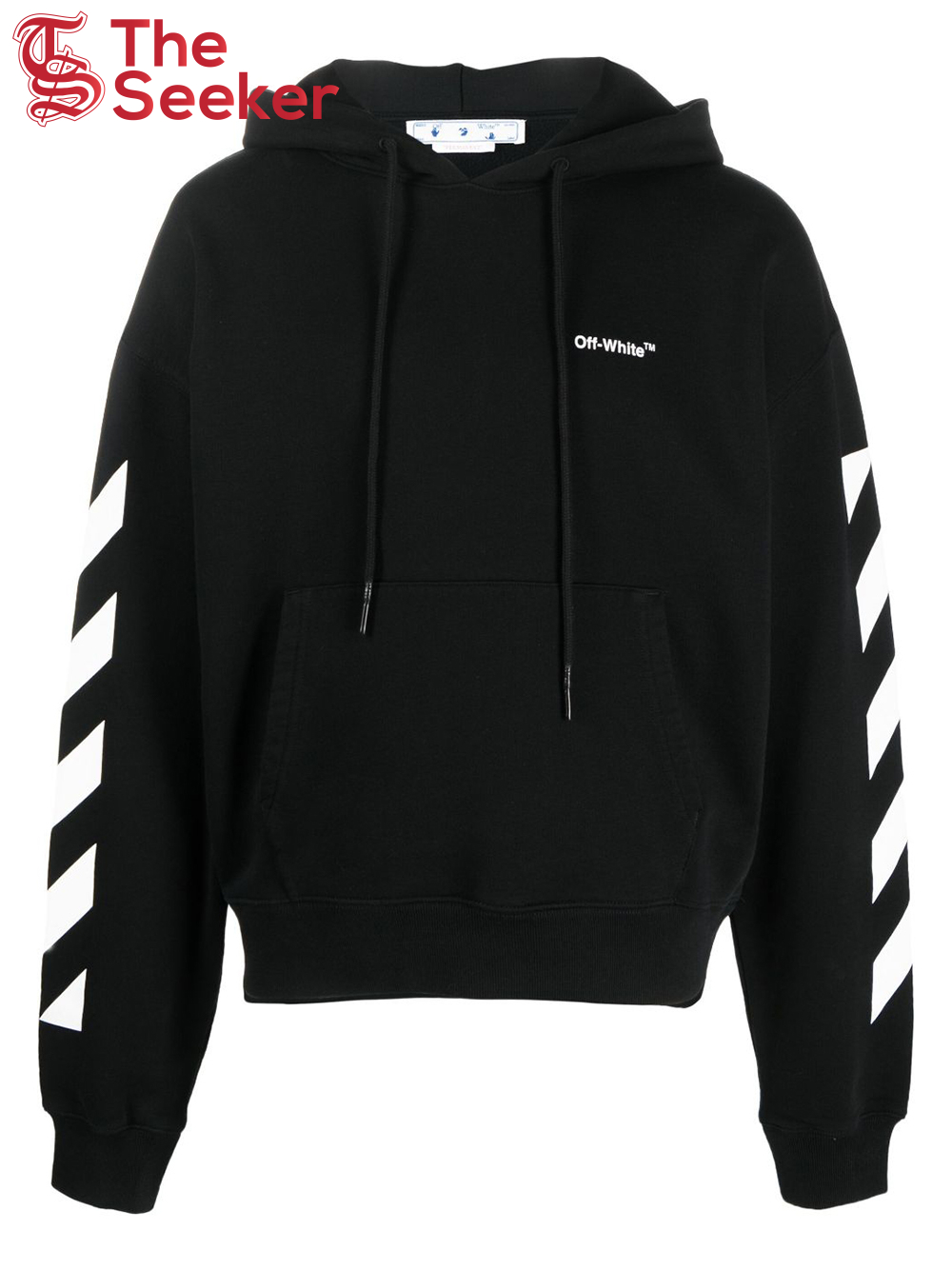 OFF-WHITE Diagonal Helvetica Oversized Hoodie Black/White