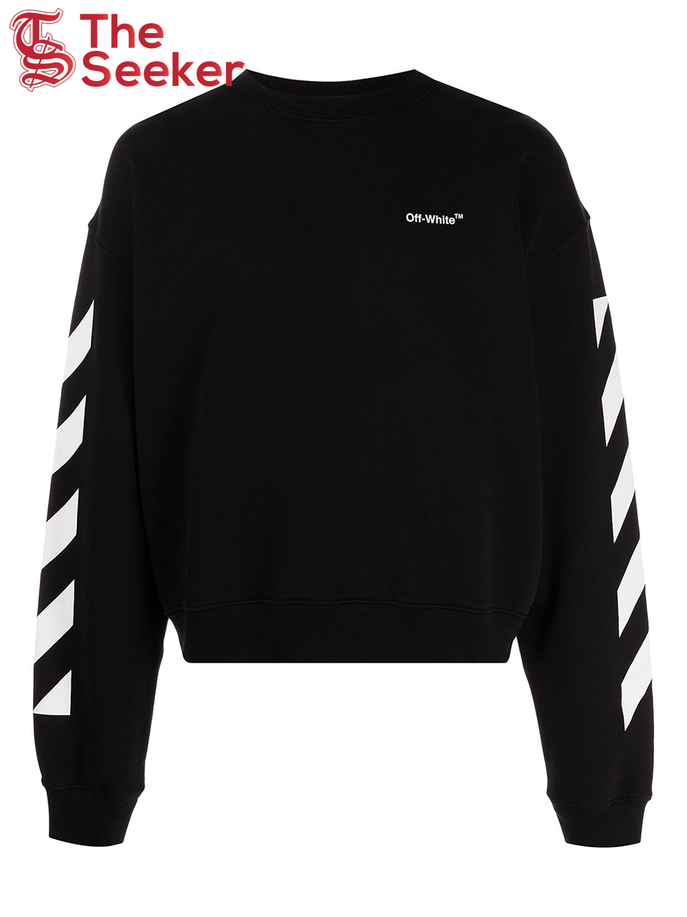 OFF-WHITE Diagonal Helvetica Oversized Sweatshirt Black/White