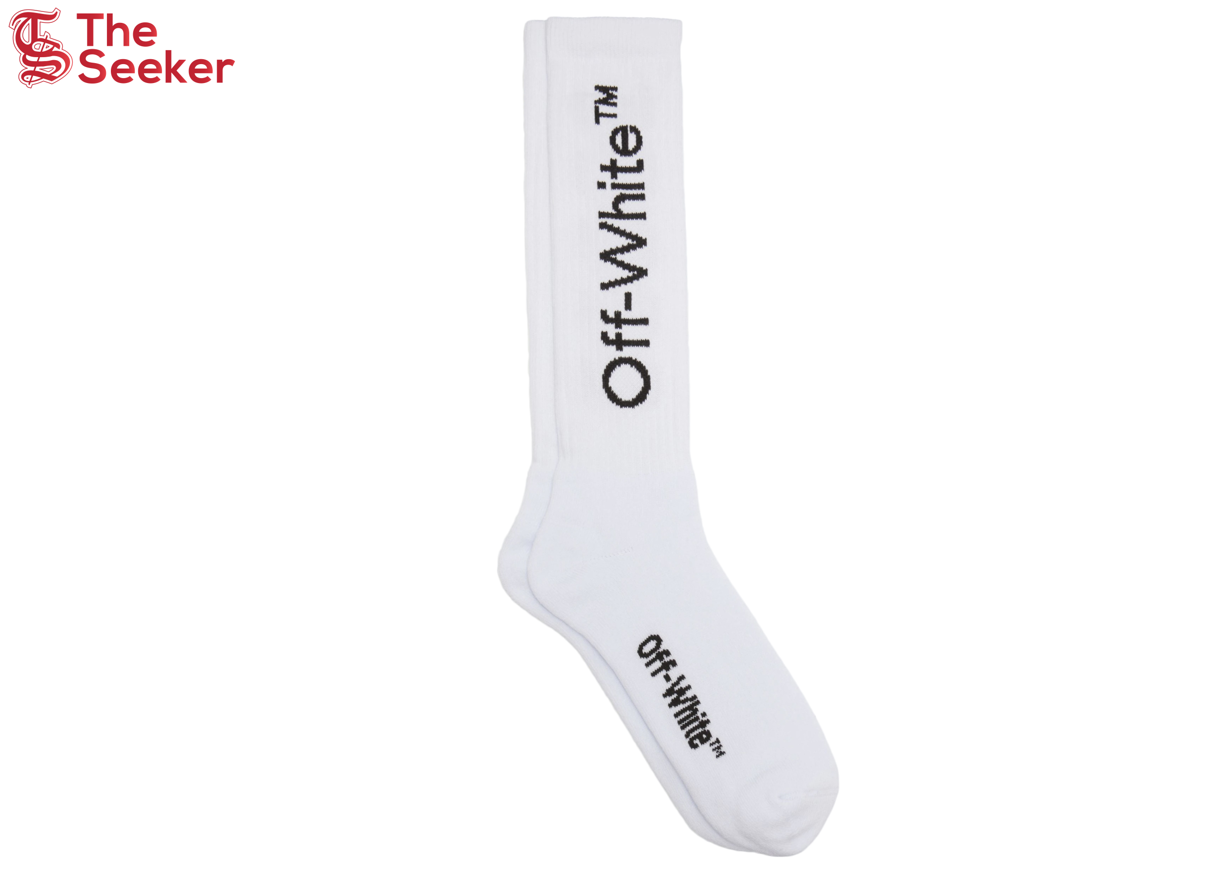 OFF-WHITE Diagonals Mid Socks White/Black