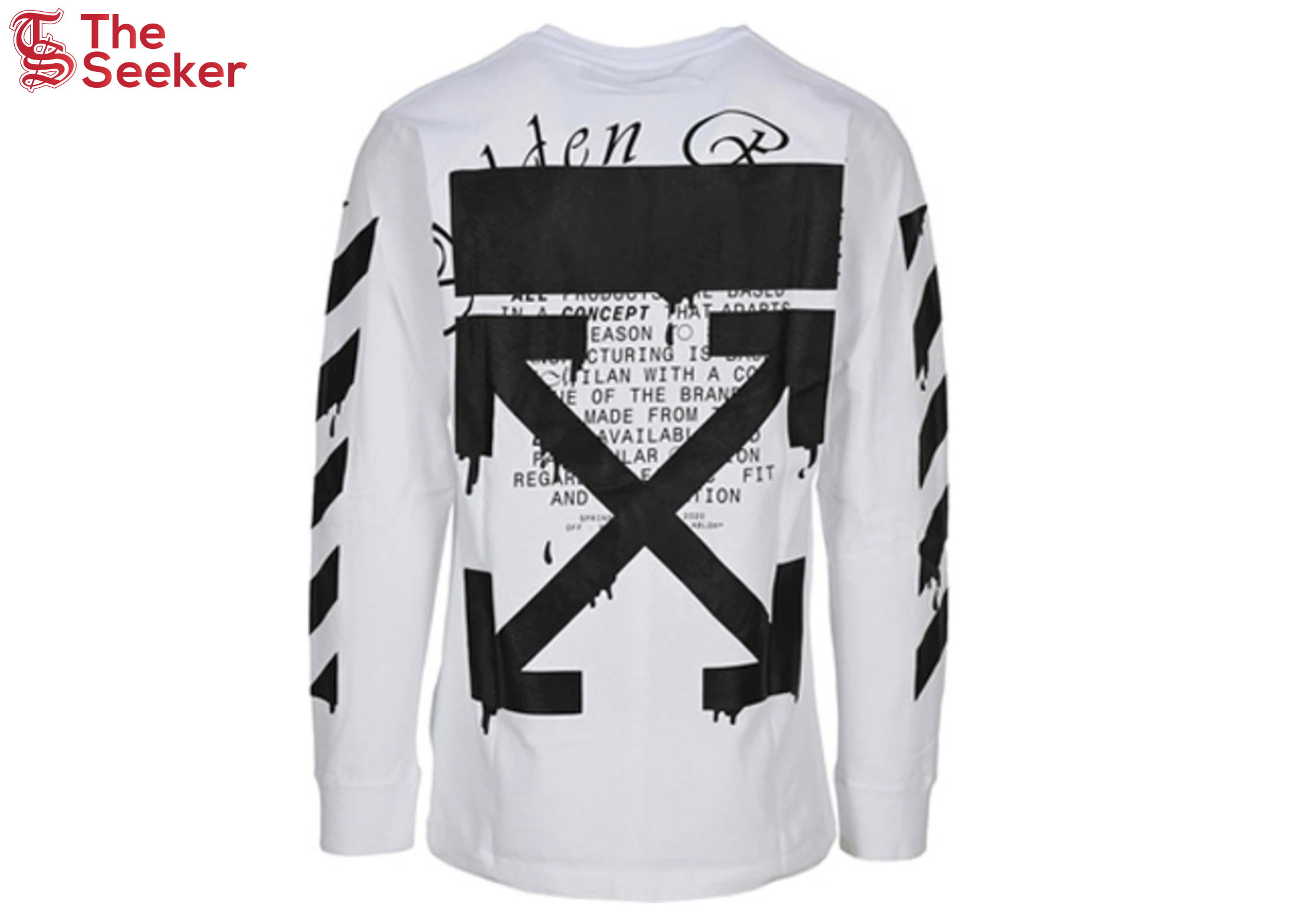 OFF-WHITE Dripping Arrows Print Cotton T-Shirt White