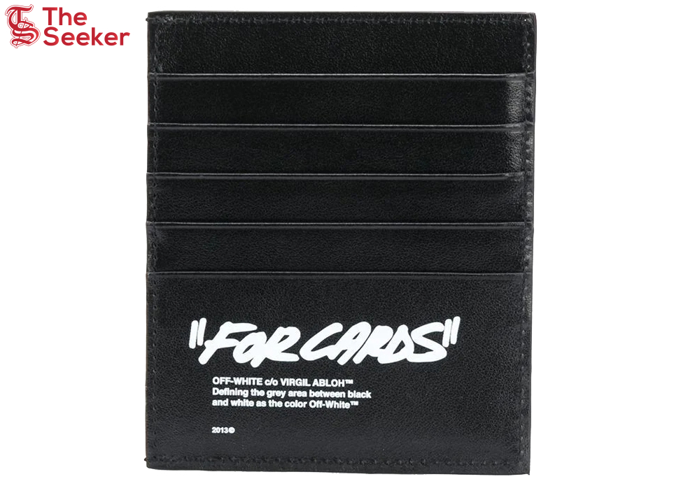 OFF-WHITE "FOR CARDS" Quote Print Cardholder Black