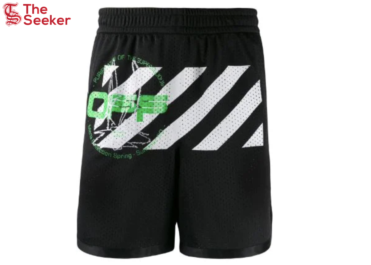 OFF-WHITE Harry the Bunny Mesh Shorts Black