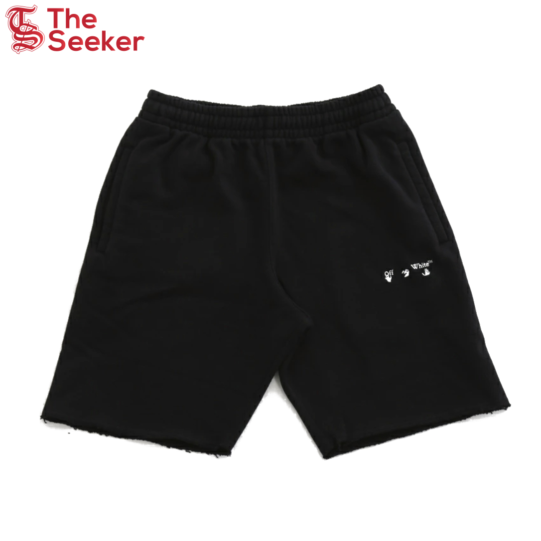 OFF-WHITE Logo Sweat Shorts Black/White