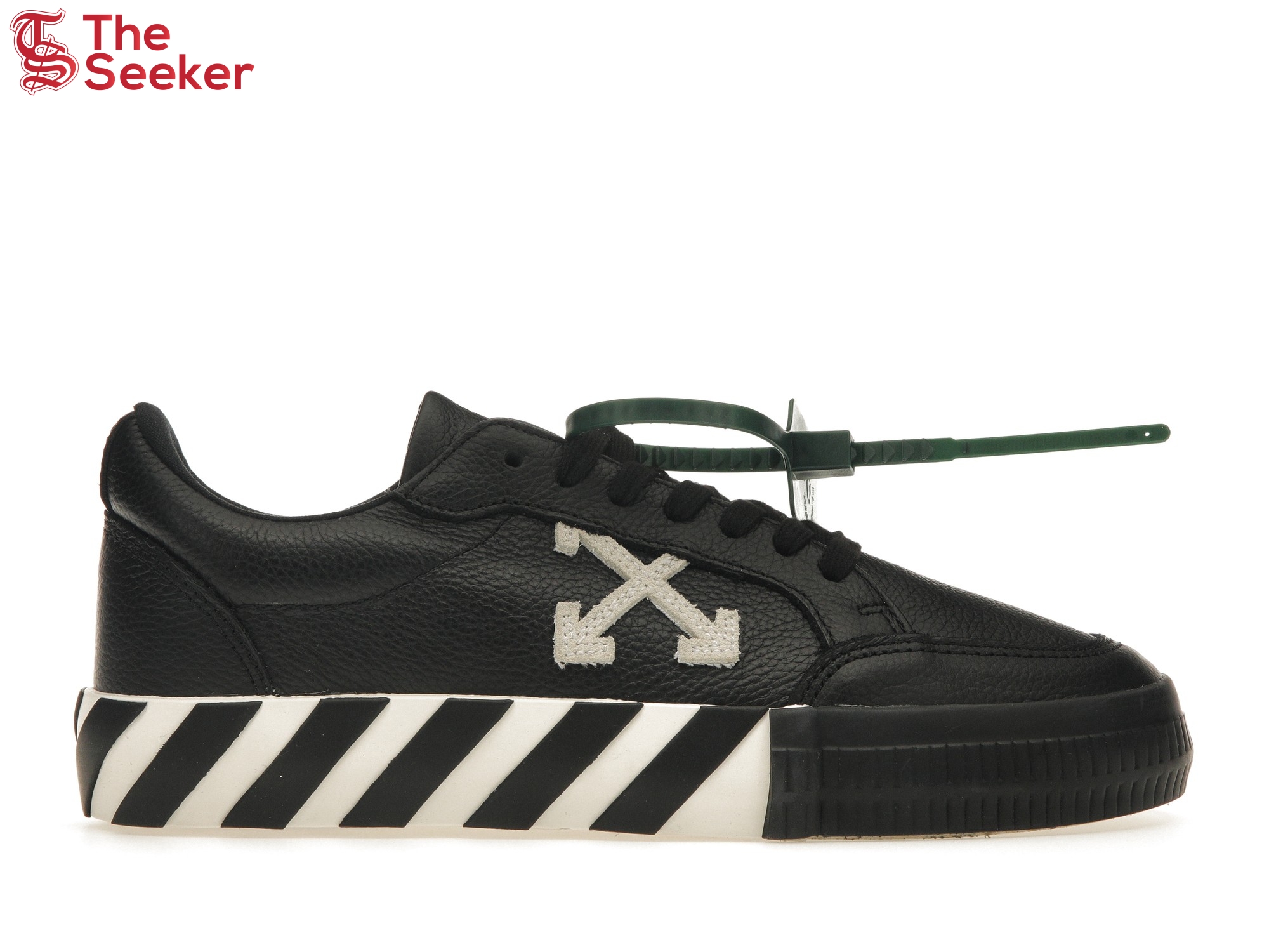 OFF-WHITE Low Vulcanized Leather Black White (Women's)