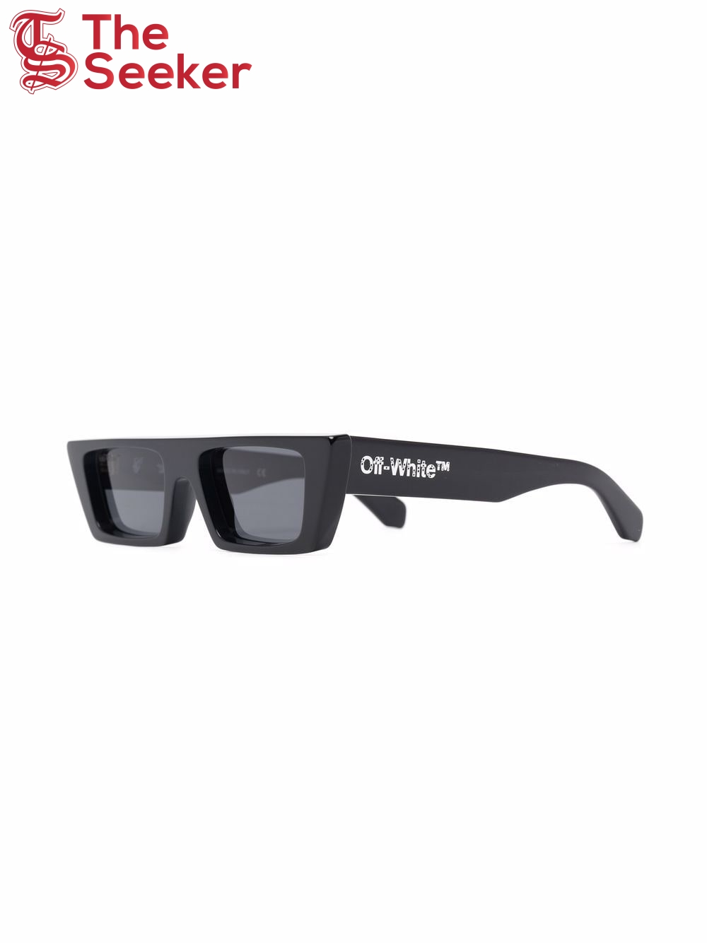 OFF-WHITE Marfa Rectangular Frame Sunglasses Black/Dark Grey/White (OERI010Y21PLA0011007)