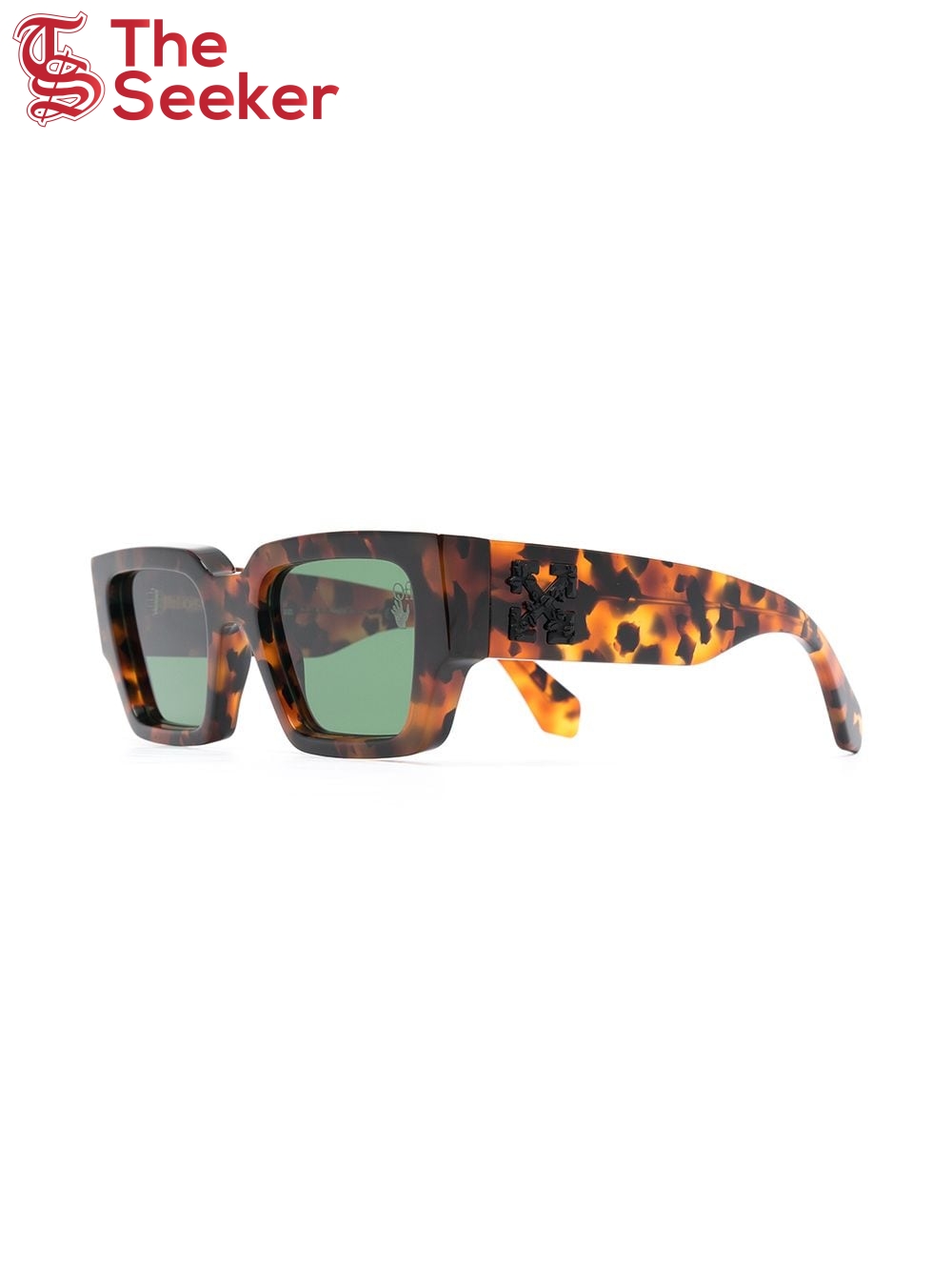 OFF-WHITE Mari Rectangular Frame Sunglasses Havana Brown/Black (OMRI010R21PLA0016010)