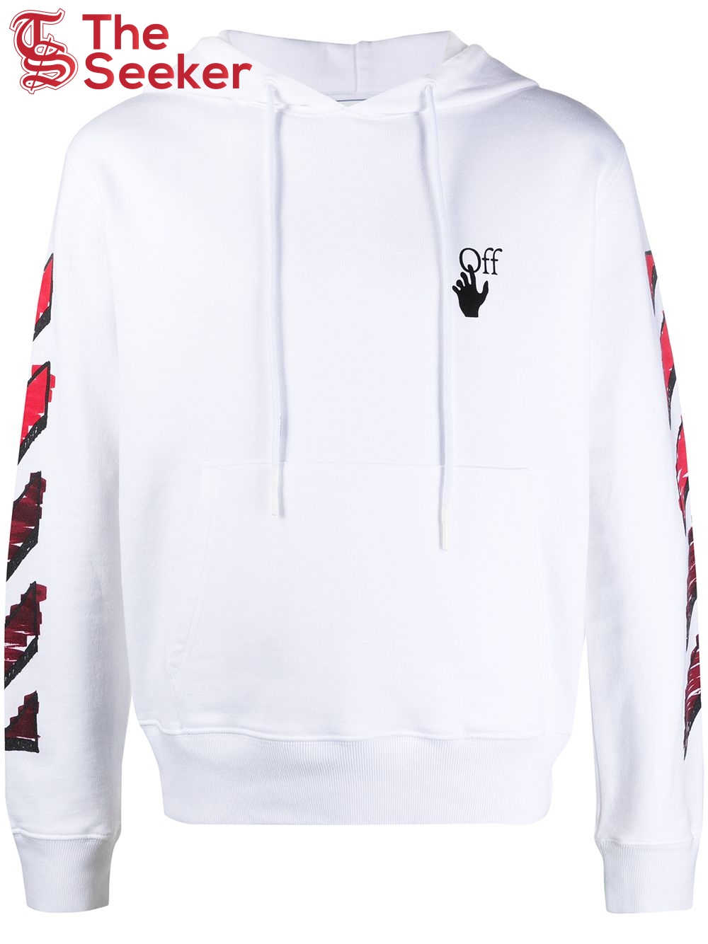 OFF-WHITE Marker Hoodie White/Red