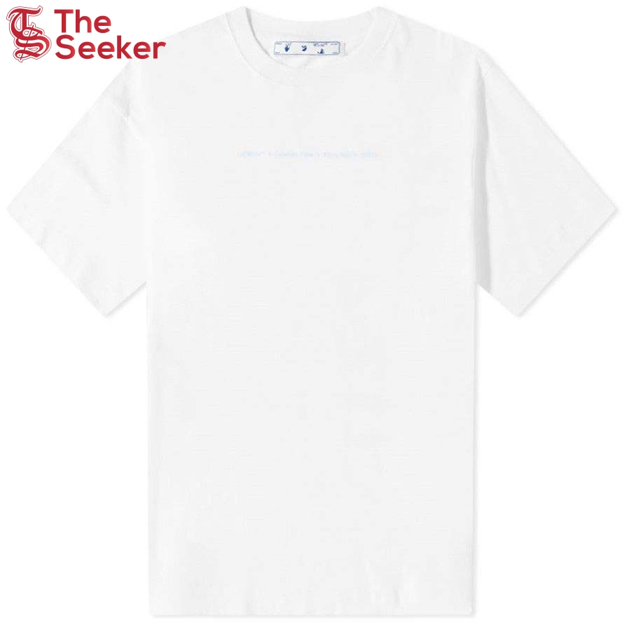 OFF-WHITE Marker Oversized Skate T-Shirt White Blue