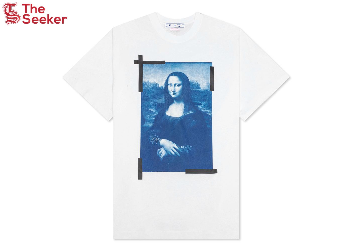 OFF-WHITE Mona Lisa Print Logo Oversized T-shirt White/Blue/Black