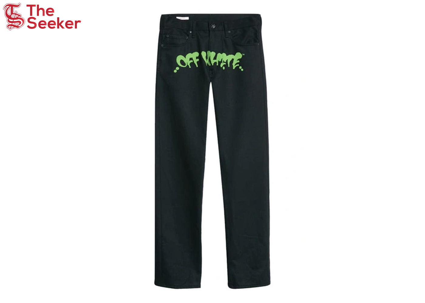 OFF-WHITE Neen Slim Straight Jeans Black/Green