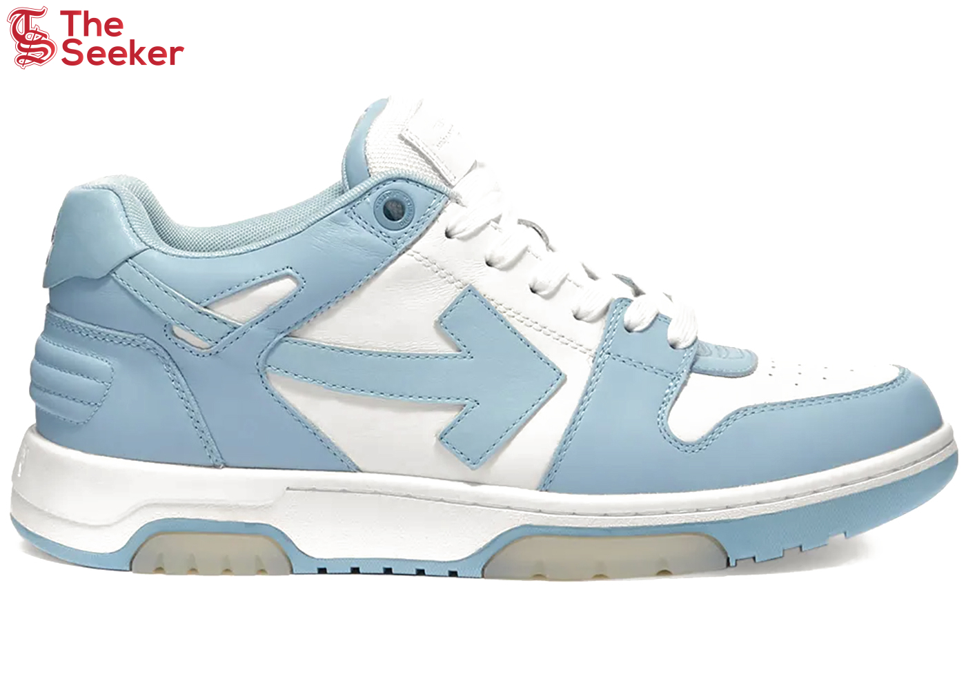 OFF-WHITE OOO Low Out Of Office Calf Leather White Light Blue