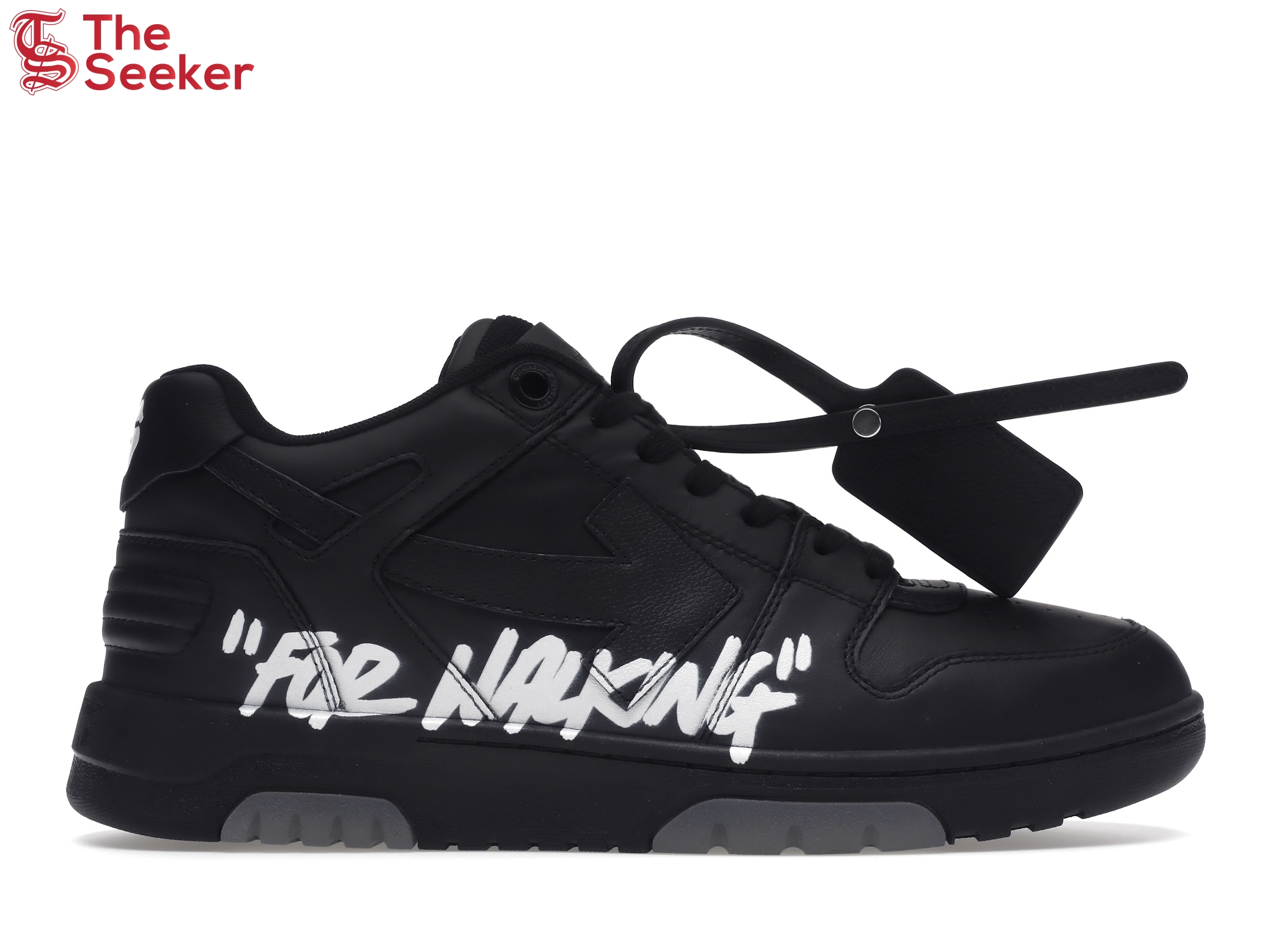 OFF-WHITE Out Of Office OOO "For Walking" Low Tops Black White (SS22)