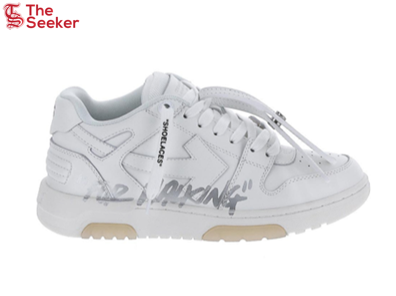 OFF-WHITE Out Of Office OOO "For Walking" Low Tops Distressed White White (Women's)