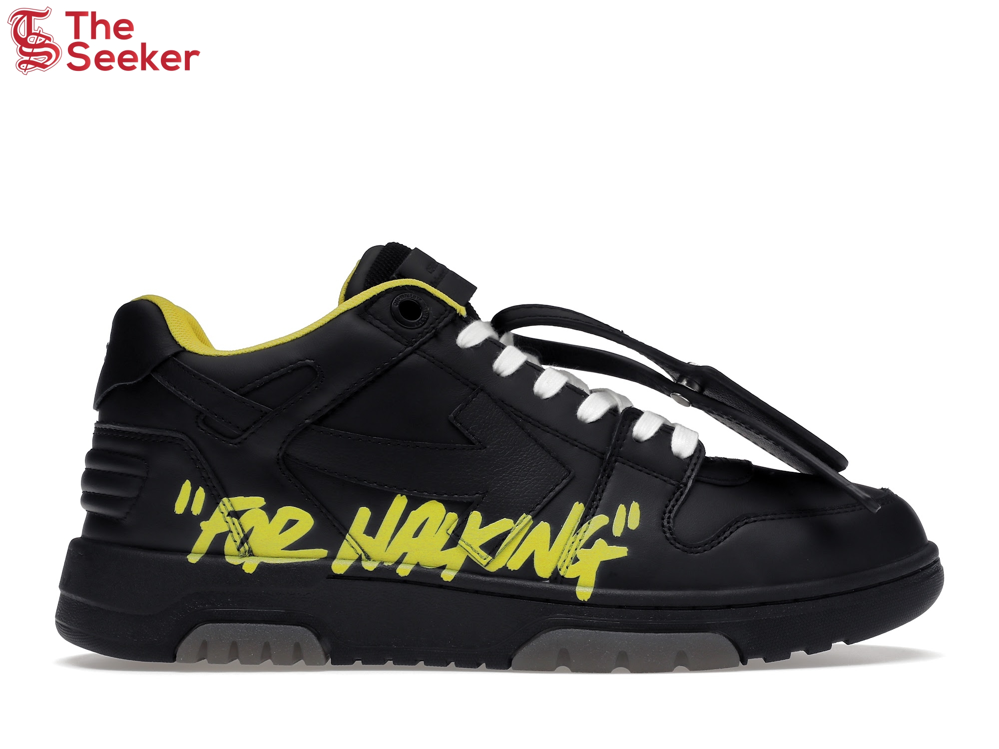 OFF-WHITE Out Of Office "OOO" Low Tops For Walking Black Yellow