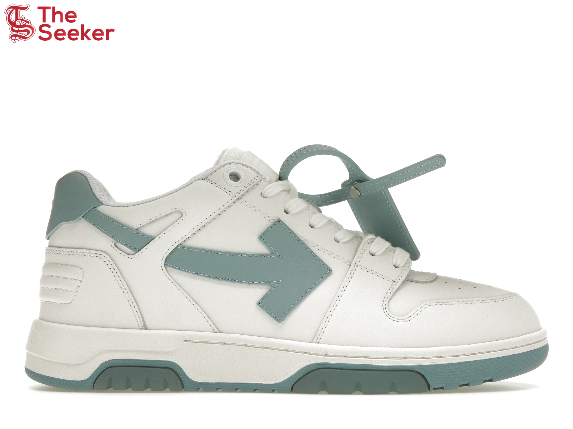 OFF-WHITE Out Of Office OOO Low Tops White Celadon
