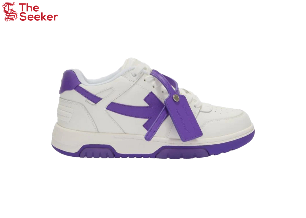 OFF-WHITE Out Of Office OOO Low Tops White Purple