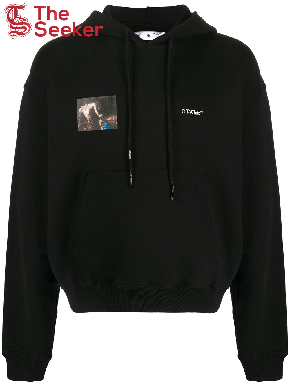 OFF-WHITE Oversize Fit Caravaggio Angel Hoodie Black/Black