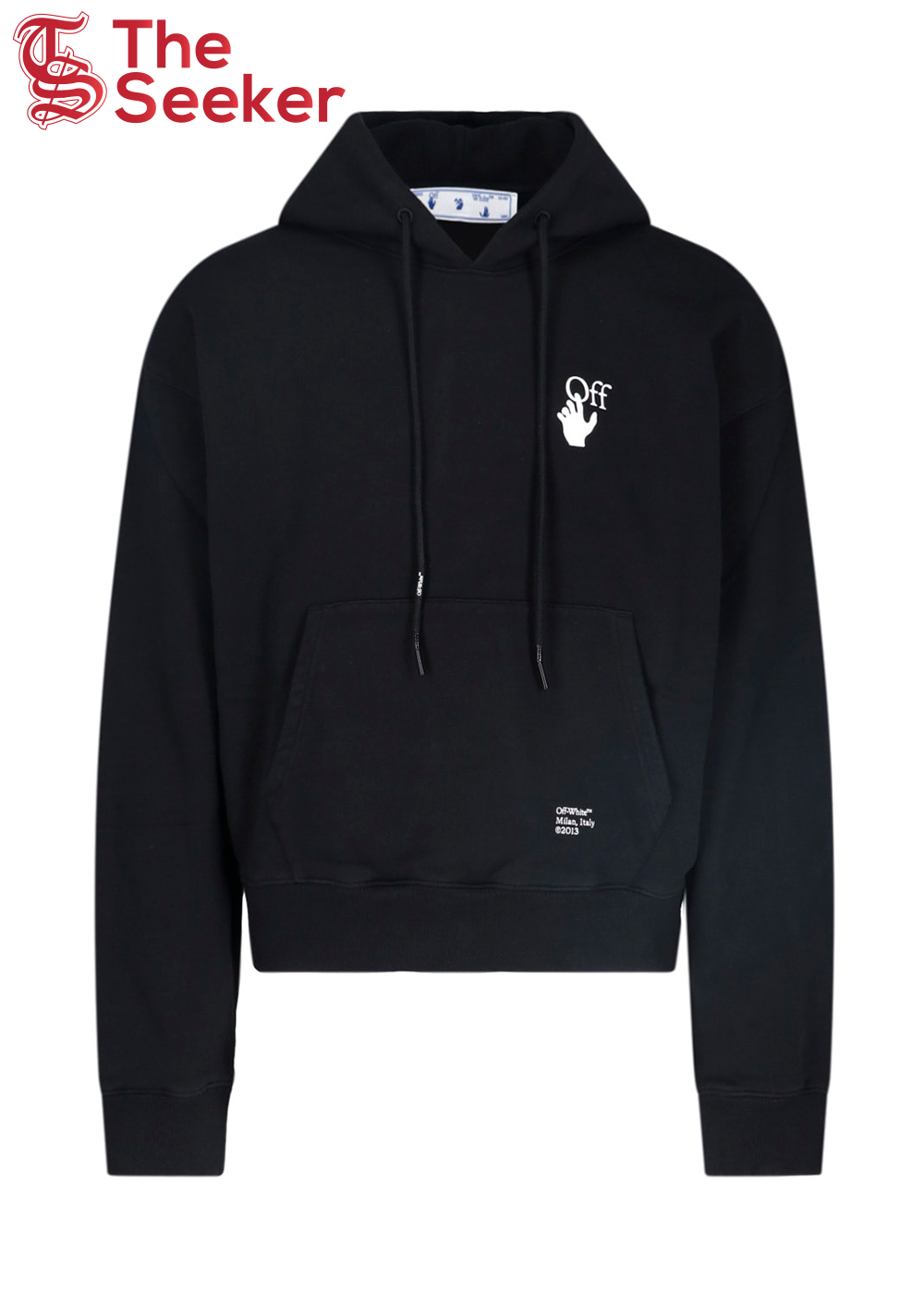 OFF-WHITE Oversized Caravaggio Saint Jerome Writing Arrows Hoodie Black