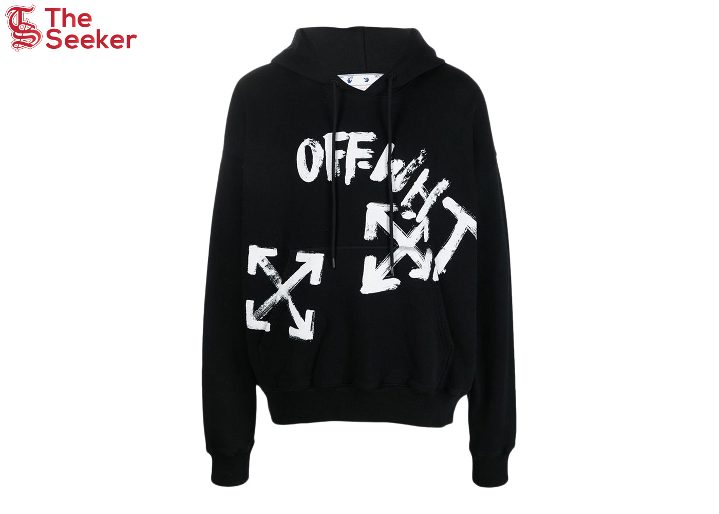 OFF-WHITE Paint Script Arrows Skate Hoodie Black/White