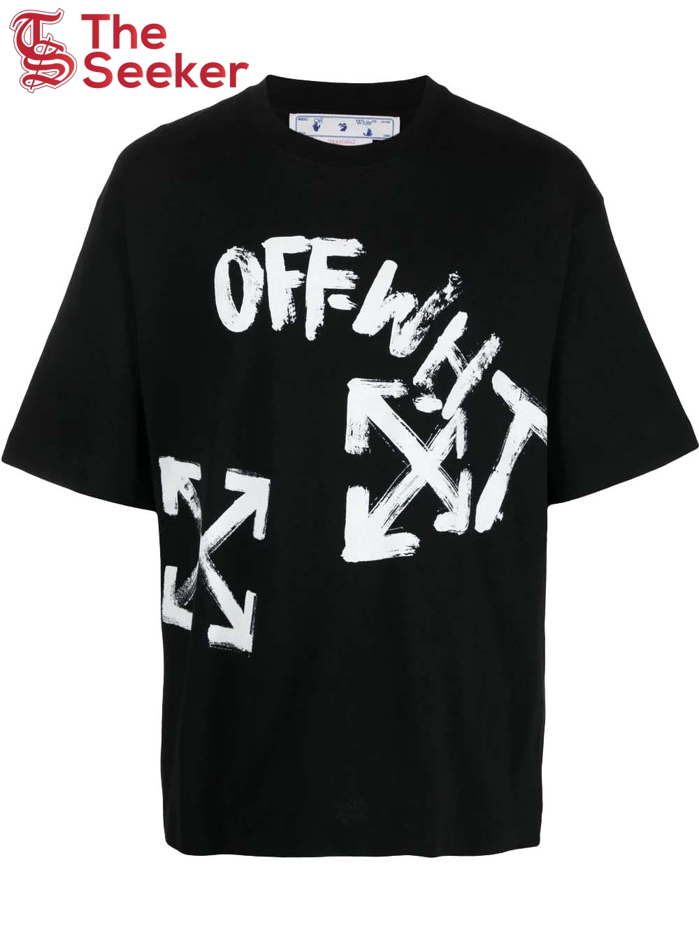 OFF-WHITE Paint Script Over Skate S/S Tee Black/White