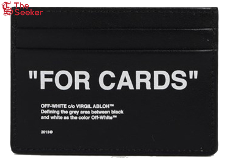 OFF-WHITE Quote "FOR CARDS" Card Holder (2 Slot) Black