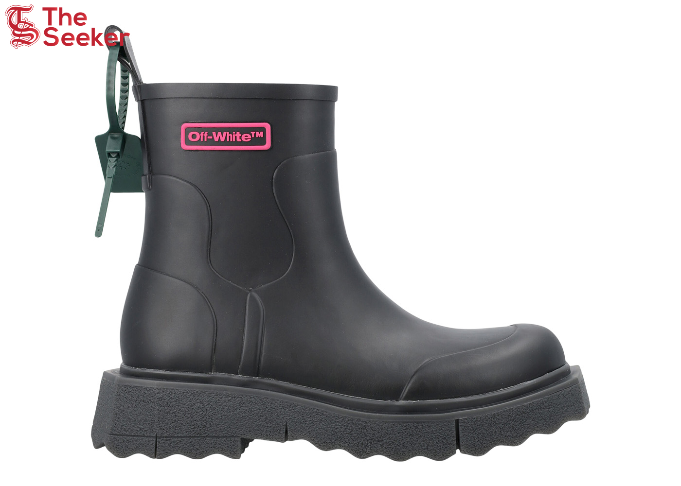 OFF-WHITE Rubber Rain Boot Black